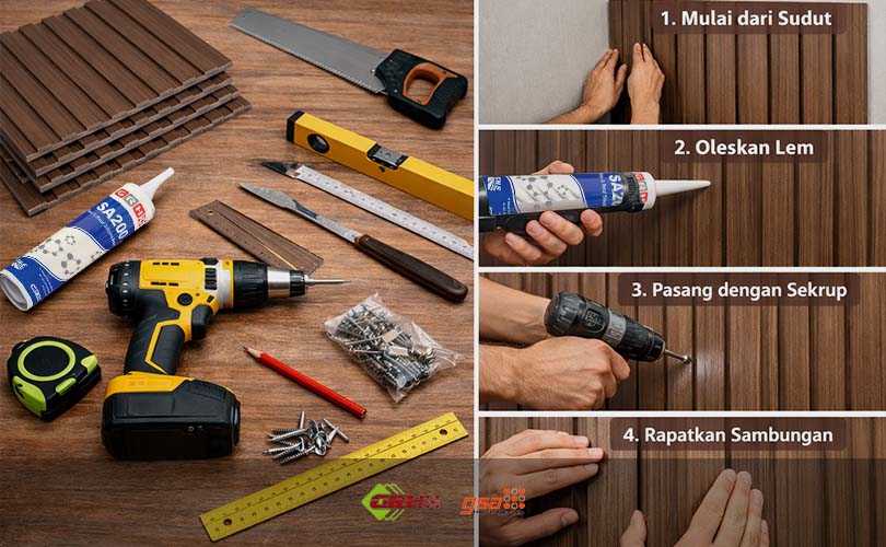 cara pasang WPC fluted