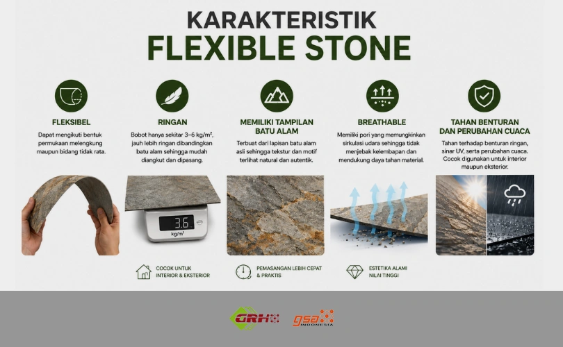 karakteristik flexible stone