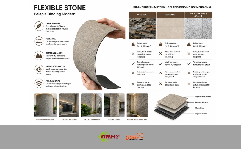 kelebihan flexible stone